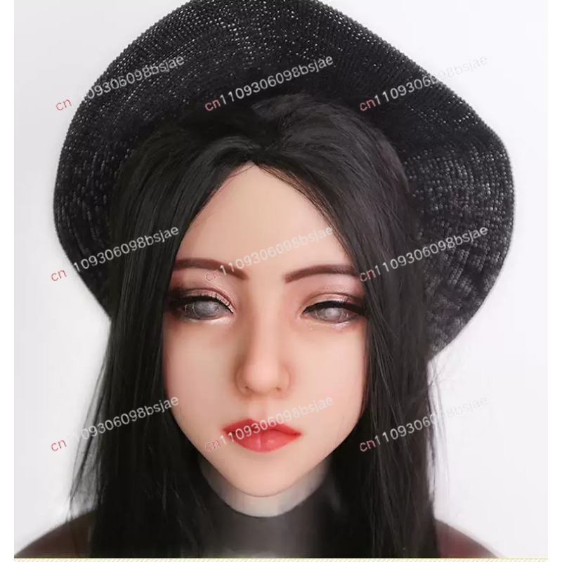 Face Mask Silicone - Silikon-Gesichtsmaske für Erwachsene, COS-Verkleidungsmaske, CD-Crossdressing, männlich-weibliche