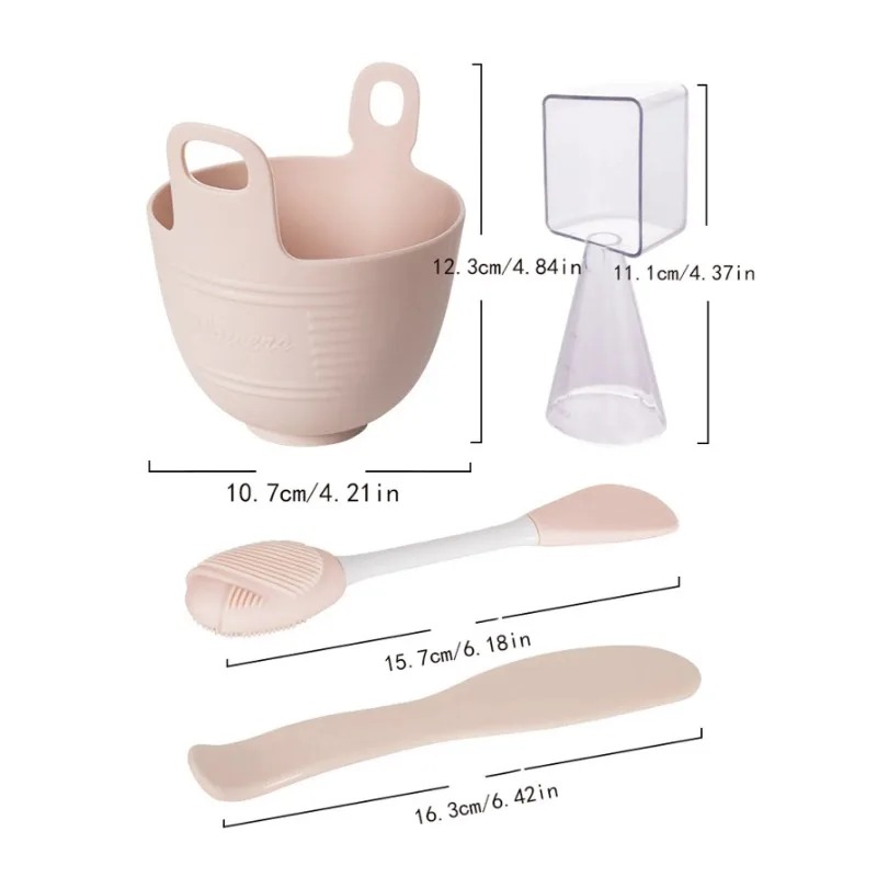 Face Mask Silicone - Silikon-Maskenschüssel-Set DIY Selbstgemachte Gesichtsmaske mit Doppelendiger