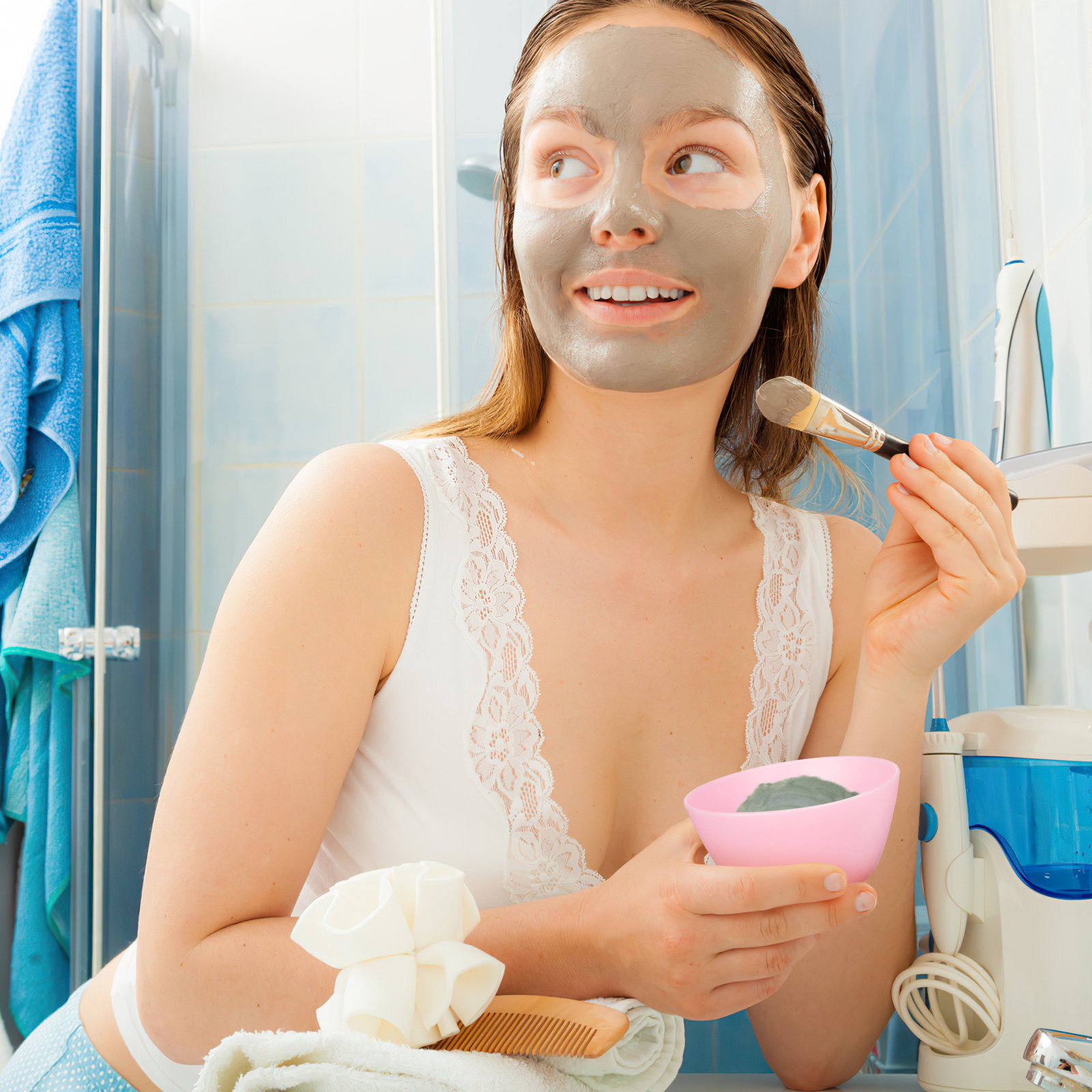 Face Mask Silicone - 3-teiliges Hochwertiges Silikon-Maskenschüssel-Set für DIY-Gesichtsmasken Leicht