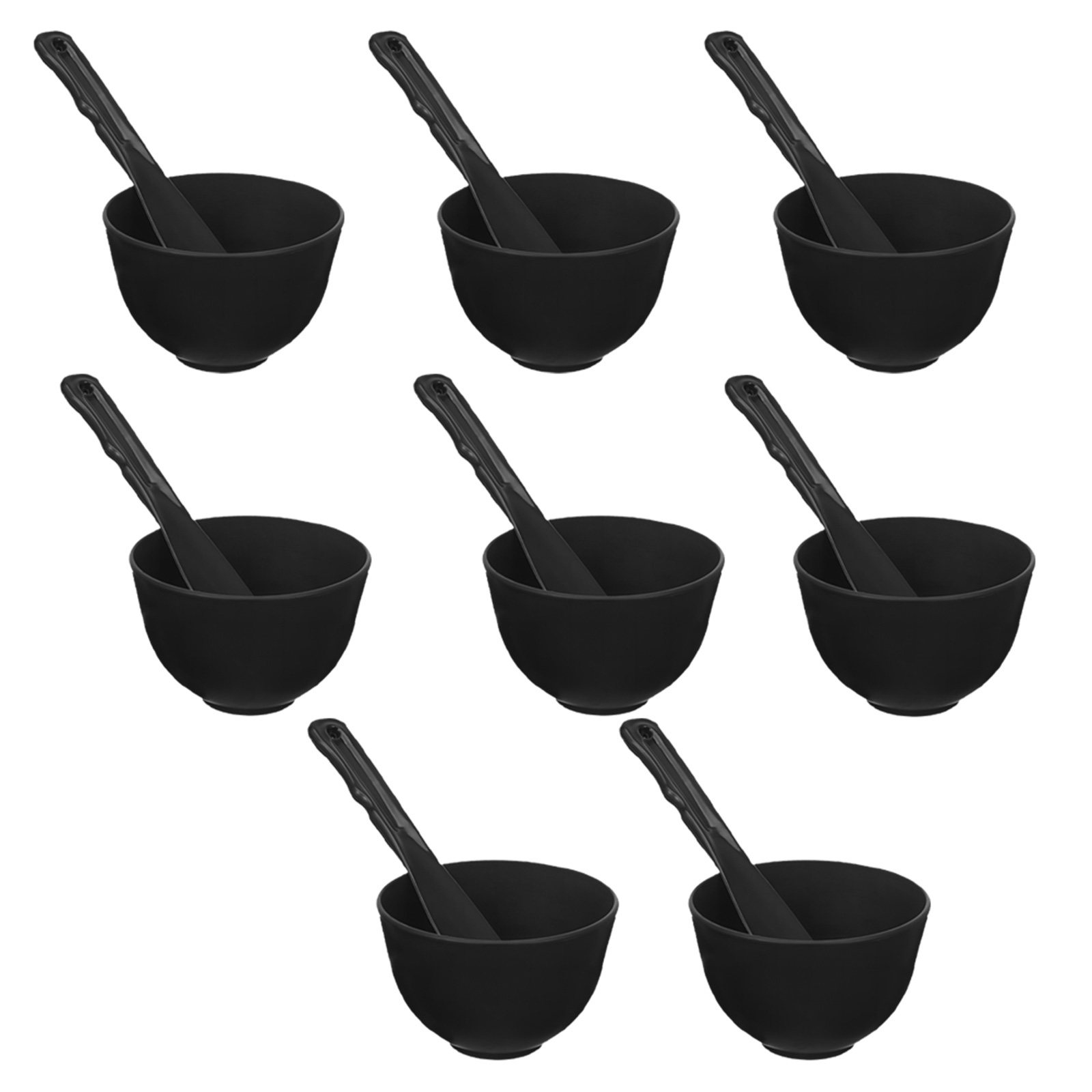 Face Mask Silicone - 8-teiliges Silikon-Gesichtsmasken-Mischschüssel-Set mit Rührstab, flexibles, rutschfestes